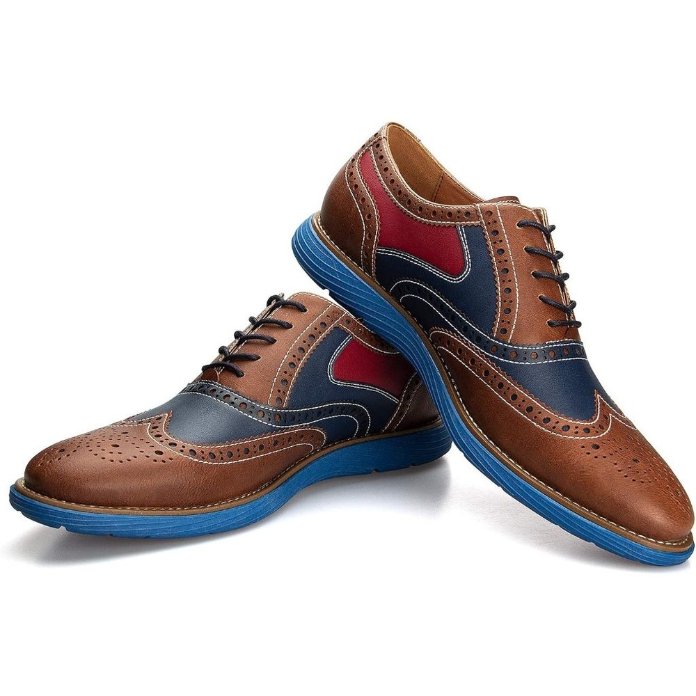 Men's Brown Oxford Casual Dress Shoes for Men